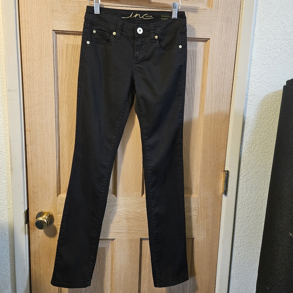 Size 0 INC Black Straight Leg Regular Fit Jeans
